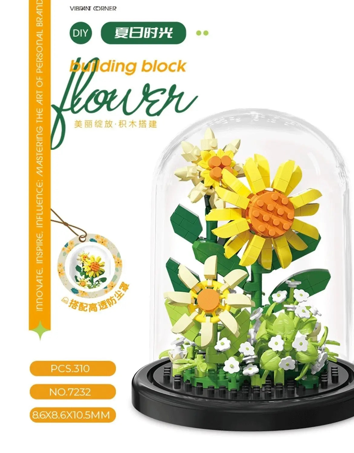 Creative building blocks flowers