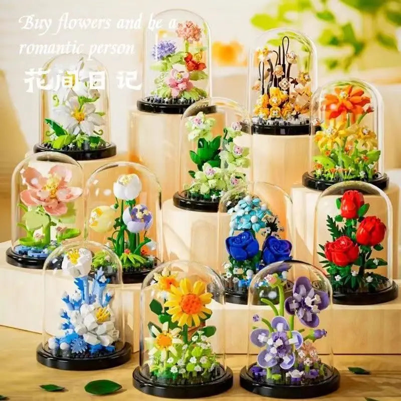 Creative building blocks flowers